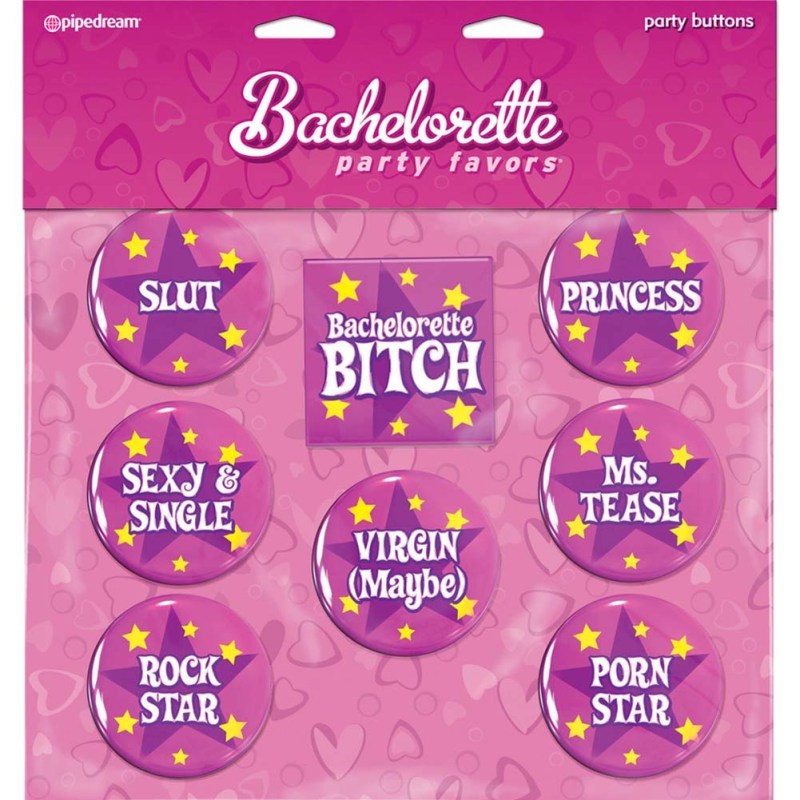 Pipedream Products Bachelorette Party Favors Party Buttons Adult Game Set - Sex Games, Coupons and Tricks