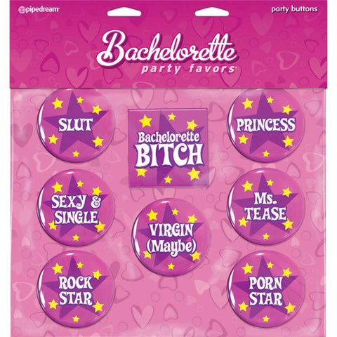 Pipedream Products Bachelorette Party Favors Party Buttons Adult Game Set - Sex Games, Coupons and Tricks