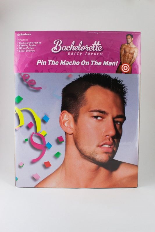 Pipedream Bachelorette Party Pin The Macho On The Man Adult Party Game - Party Gifts and Novelties