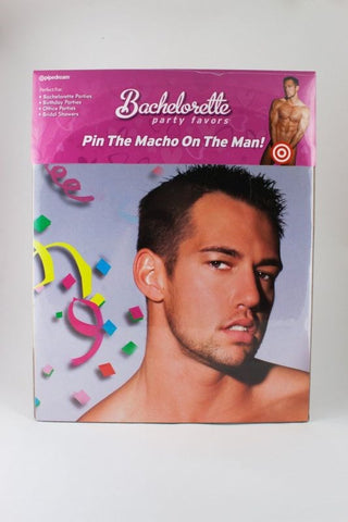Pipedream Bachelorette Party Pin The Macho On The Man Adult Party Game - Party Gifts and Novelties