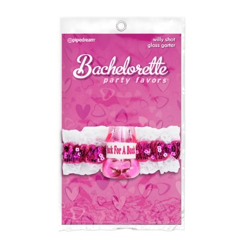 Pipedream Bachelorette Party Favors Willy Shot Glass Garter Hands Free Party - - Bachelorette and Bucks