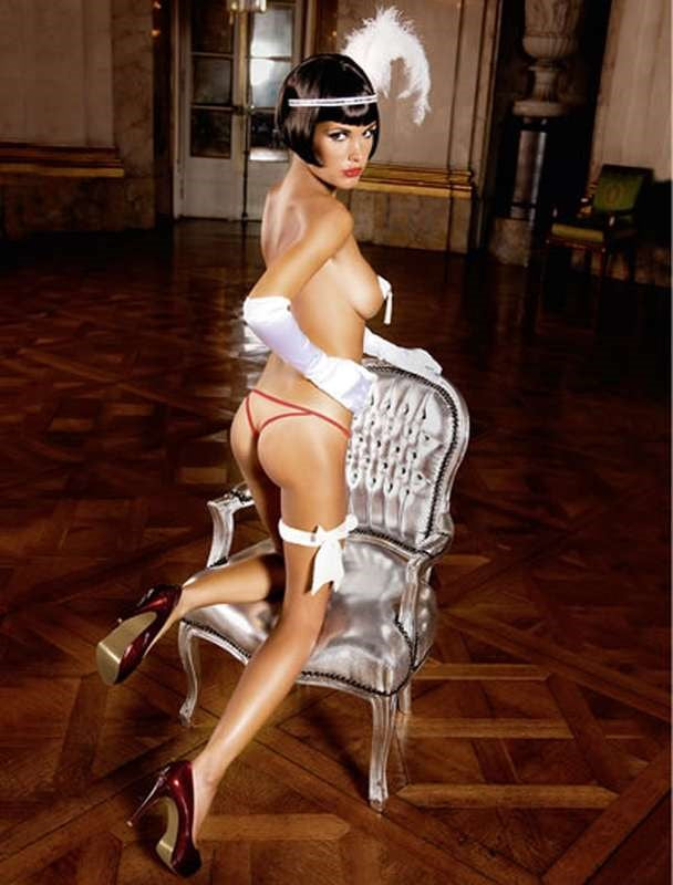 Baci Lingerie Sensual Red Lace Open Crotch Panty Easy Access Design - - Bras and Bra Sets