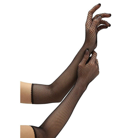Baci Lingerie WL Fishnet Opera Gloves Elegant Fishnet Accessory - Wigs and Gloves