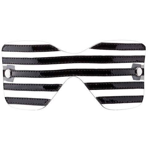 Shots Toys Bad Romance Translucent Eye Mask with Black Stripes Sensory Play - Masks And Blindfolds