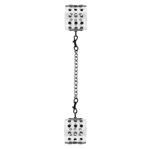 Shots Toys Bad Romance Translucent Handcuffs with Metal Nails BDSM Restraints - Cuffs and Restraints