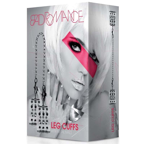 Shots Toys Bad Romance Translucent Leg Cuffs with Metal Nails Bondage - Cuffs and Restraints