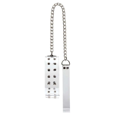 Shots Toys Bad Romance Translucent Slave Collar with Metal Nails and Chain - Collars and Leads