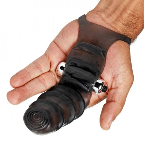 XR Brands Bang Bang Vibrating Glove Wearable Vibrator for Enhanced Touch - Finger and Tongue Vibrators