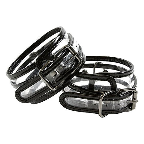 NS Novelties Bare Bondage Ankle Cuffs Transparent Vinyl Restraint - Cuffs and Restraints