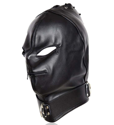 Basic Zipper Hood With O-Ring Collar - Bondage Hoods