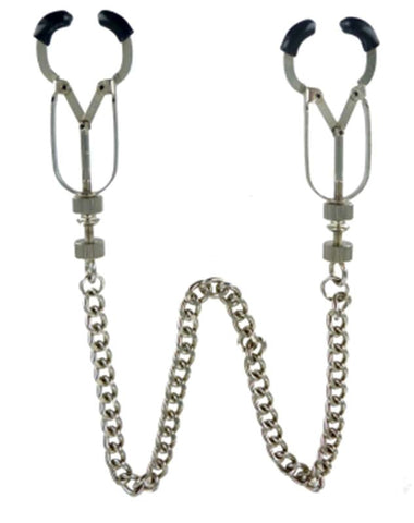 XR Brands Bauhaus Precision Bondage Nipple Vice Grey with Adjustable Clamps - Nipple and Clit Clamps