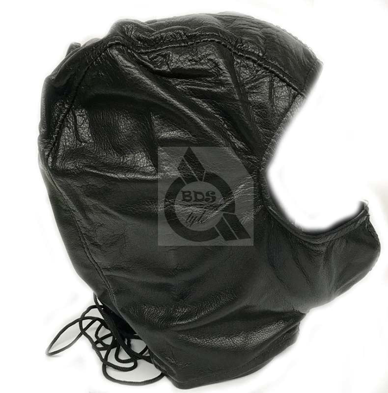 BDStyle BDSM Open Face Mask Faux Leather with Adjustable Lacing - Masks And Blindfolds