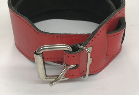 Hells Couture Passion Igniting Adjustable Red Leather Collar Premium BDSM - Collars and Leads