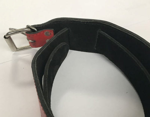 Hells Couture Passion Igniting Adjustable Red Leather Collar Premium BDSM - Collars and Leads