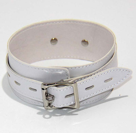 BDStyle Collar Adjustable White Light PVC with Lockable Design - Collars and Leads