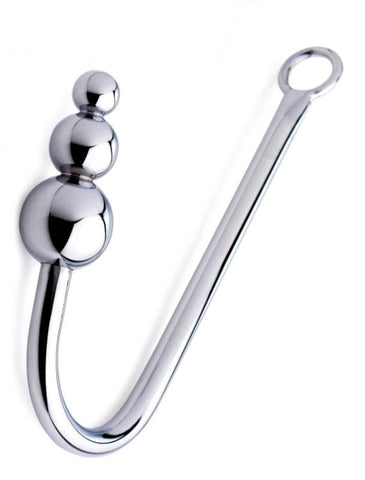 XR Brands Beaded Anal Hook with Stacked Ball Design - Spreaders and Hangers