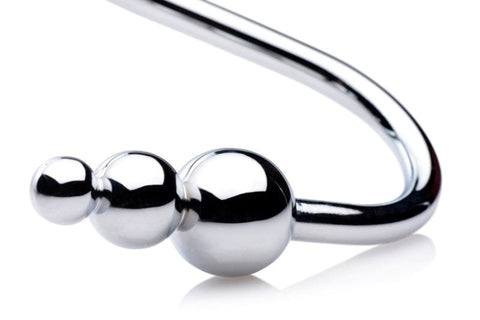 XR Brands Beaded Anal Hook with Stacked Ball Design - Spreaders and Hangers