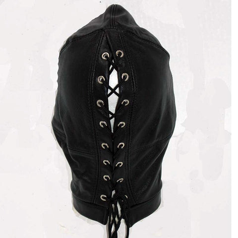 Bedroom Pleasures Leather Bondage Hood - Bondage Hoods