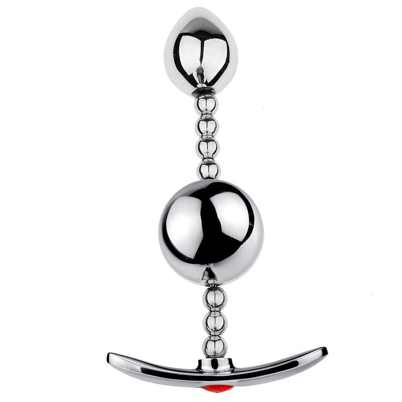 BDStyle Flexible Double Ball Steel Butt Plug Ergonomic Pleasure - - Steel Sex Toys
