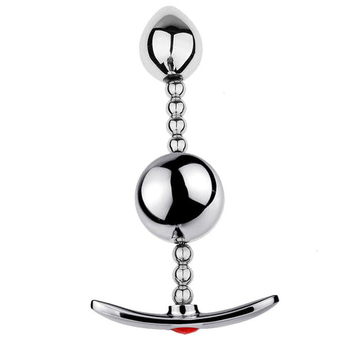 BDStyle Flexible Double Ball Steel Butt Plug Ergonomic Pleasure - Steel Sex Toys