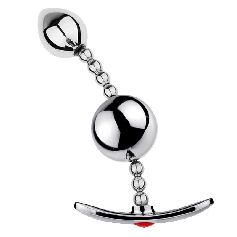 BDStyle Flexible Double Ball Steel Butt Plug Ergonomic Pleasure - - Steel Sex Toys