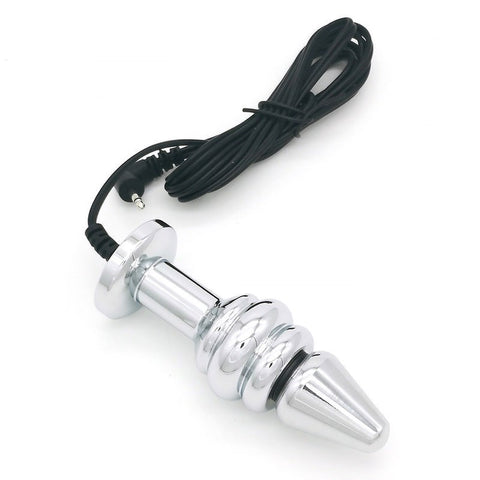BDStyle Bipolar Metal Electric Shock Butt Plug B Electrostimulation - Electro Sex
