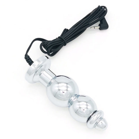 BDStyle Bipolar Metal Electric Shock Butt Plug G Electrostimulation - Electro Sex
