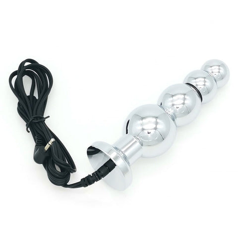 BDStyle Bipolar Metal Electric Shock Butt Plug J Electrostimulation - Electro Sex