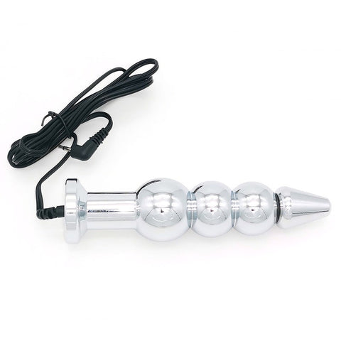 BDStyle Bipolar Metal Electric Shock Butt Plug L Aluminum Electrostimulation - Electro Sex