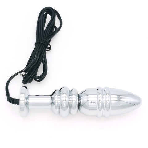BDStyle Bipolar Metal Electric Shock Butt Plug M Electro Anal Stimulation - Electro Sex