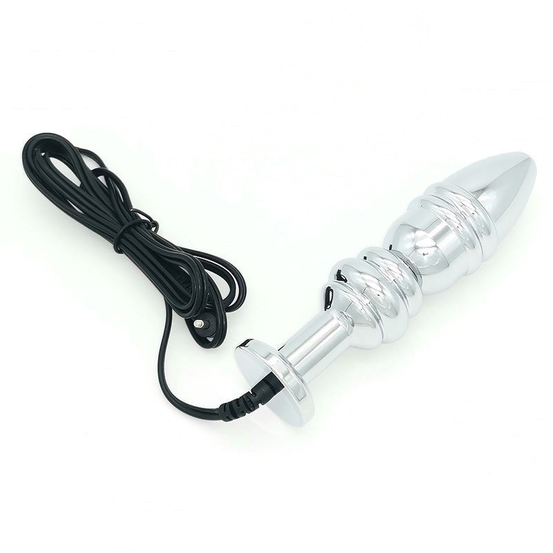 BDStyle Bipolar Metal Electric Shock Butt Plug M Electro Anal Stimulation - Electro Sex