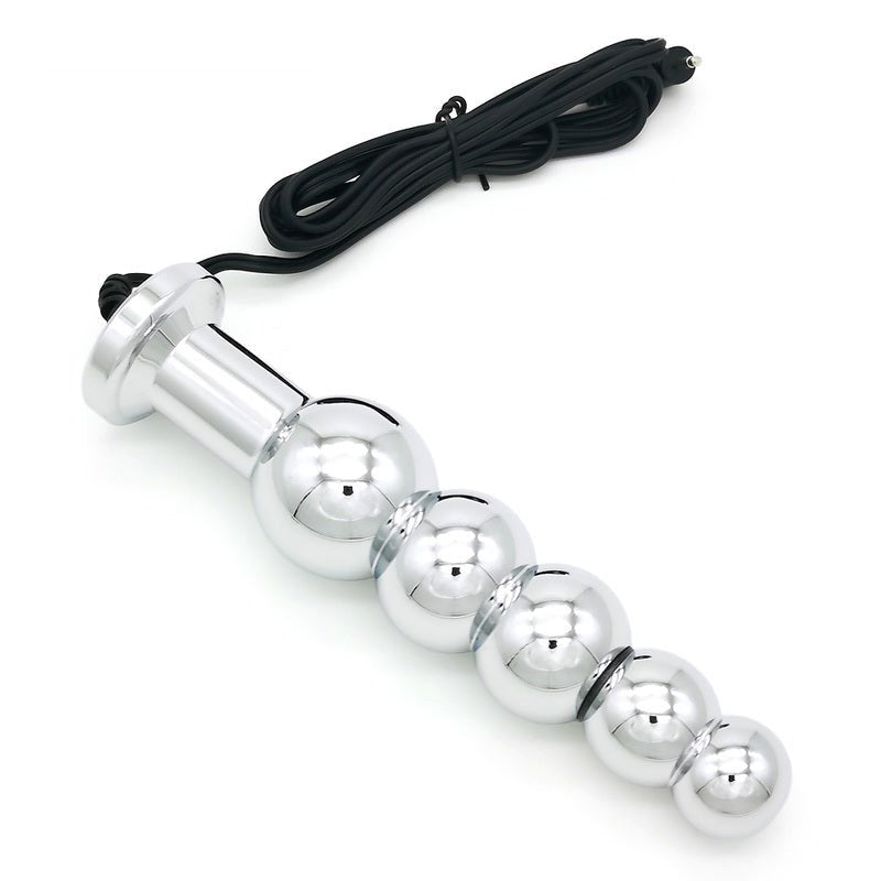 BDStyle Bipolar Metal Electric Shock Butt Plug with Wireless Remote Control - Electro Sex