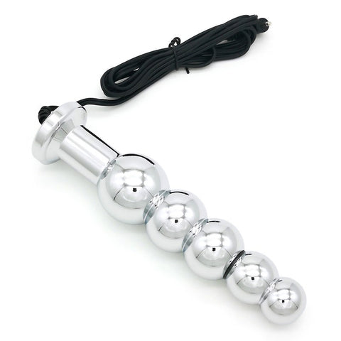 BDStyle Bipolar Metal Electric Shock Butt Plug with Wireless Remote Control - Electro Sex