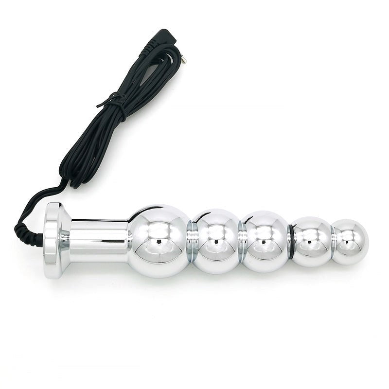 BDStyle Bipolar Metal Electric Shock Butt Plug with Wireless Remote Control - Electro Sex