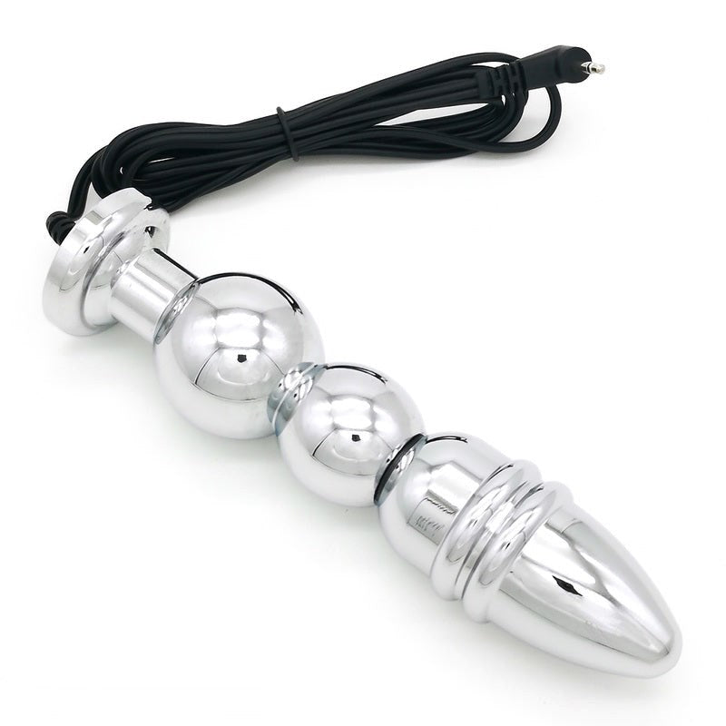 BDStyle Bipolar Electrifying Anal Stimulator Premium Aluminum Butt Plug - Electro Sex