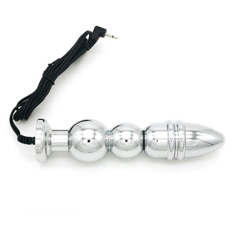 BDStyle Bipolar Electrifying Anal Stimulator Premium Aluminum Butt Plug - Electro Sex