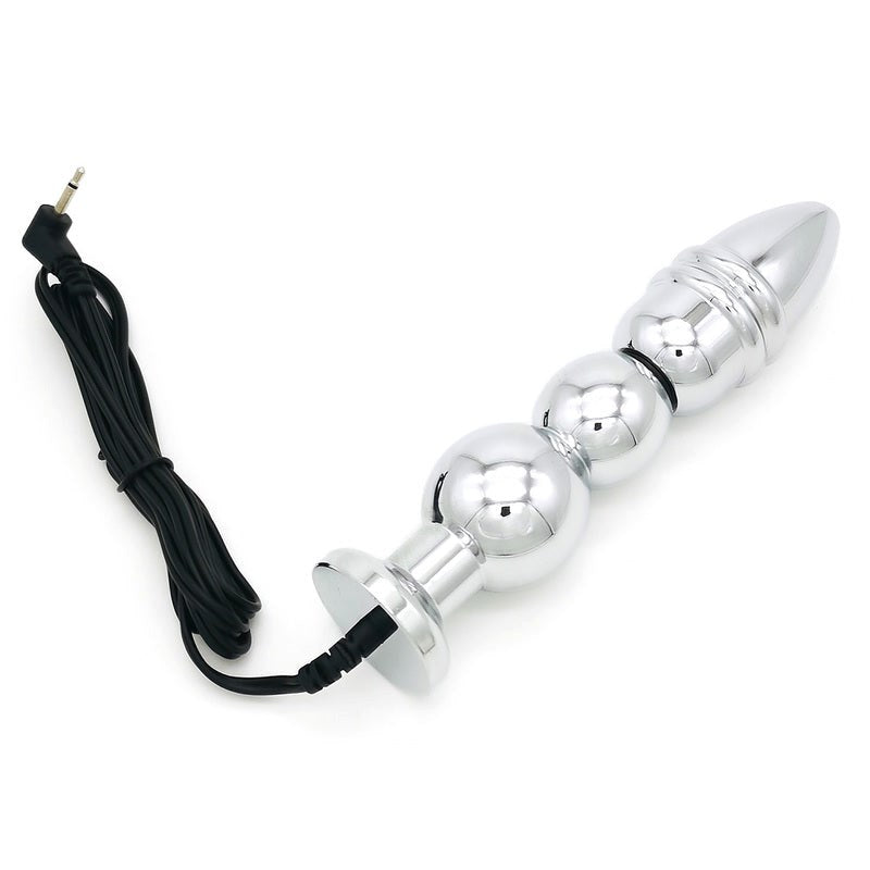 BDStyle Bipolar Electrifying Anal Stimulator Premium Aluminum Butt Plug - Electro Sex