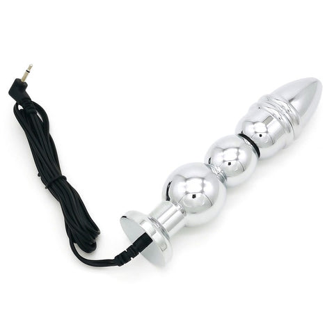 BDStyle Bipolar Electrifying Anal Stimulator Premium Aluminum Butt Plug - Electro Sex