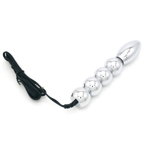 BDStyle Bipolar Metal Electric Shock Butt Plug S Aluminum Electro Butt Plug - Electro Sex