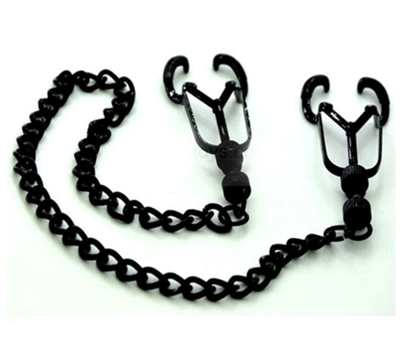 BDStyle Black Beetle Nipple Clamps with Adjustable Pressure Control - - Breast and Nipple Toys