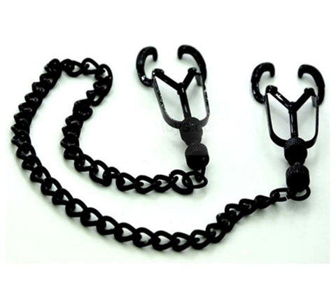 BDStyle Black Beetle Nipple Clamps with Adjustable Pressure Control - Breast and Nipple Toys