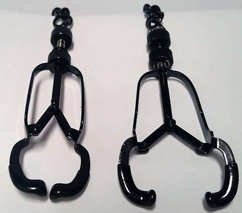 BDStyle Black Beetle Nipple Clamps with Adjustable Pressure Control - - Breast and Nipple Toys