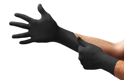 Ansell Microflex Black Dragon Zero Powder Free Nitrile Gloves Advanced Grip - Dental and Clinical