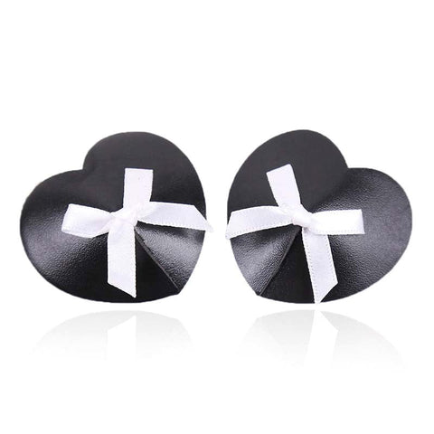 Ella Bidoe Black Heart White Box Nipple Pasties Elegant Heart Design - Fancy Dress Ups