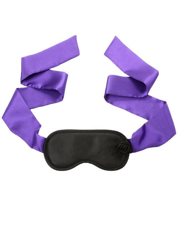 Doc Johnson Black Rose Budding Blinder Eyemask - Cuffs and Restraints