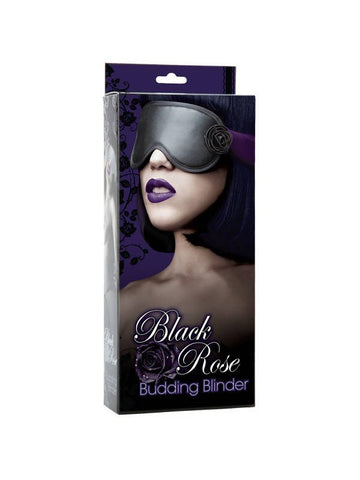 Doc Johnson Black Rose Budding Blinder Eyemask - Cuffs and Restraints