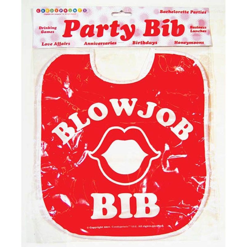Little Genie Blow Job Bib with Adjustable Tie Straps - - Party Gifts and Novelties
