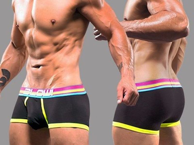 Andrew Christian Blow! Almost Naked Boxer Black with Anatomical Support - - Mens Briefs And Boxers