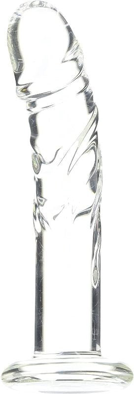 Spartacus Enterprises Blown Medium Realistic Glass Dildo Clear Premium Glass - - Realistic Dildos