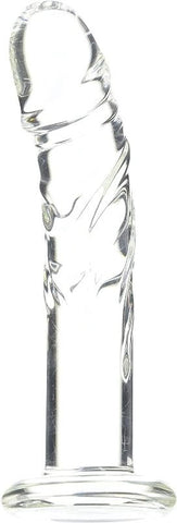 Spartacus Enterprises Blown Medium Realistic Glass Dildo Clear Premium Glass - Realistic Dildos